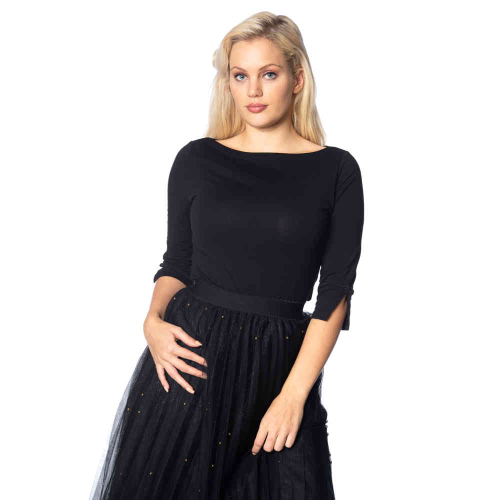 Dancing Days - OONAGH BASIC Lange ärmel top - Schwarz